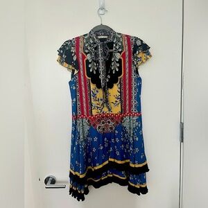 Alice + Olivia Dress - Printed Tie Neck